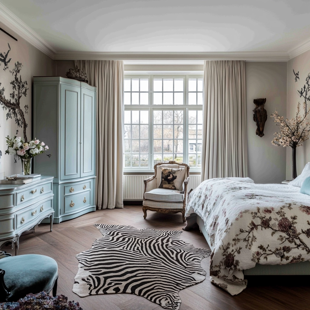 zebra rug bedroom 56