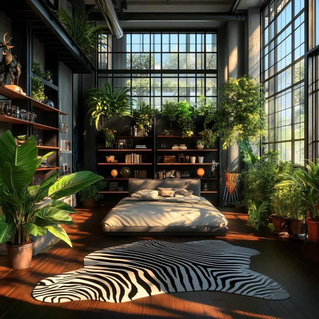 zebra rug bedroom 66