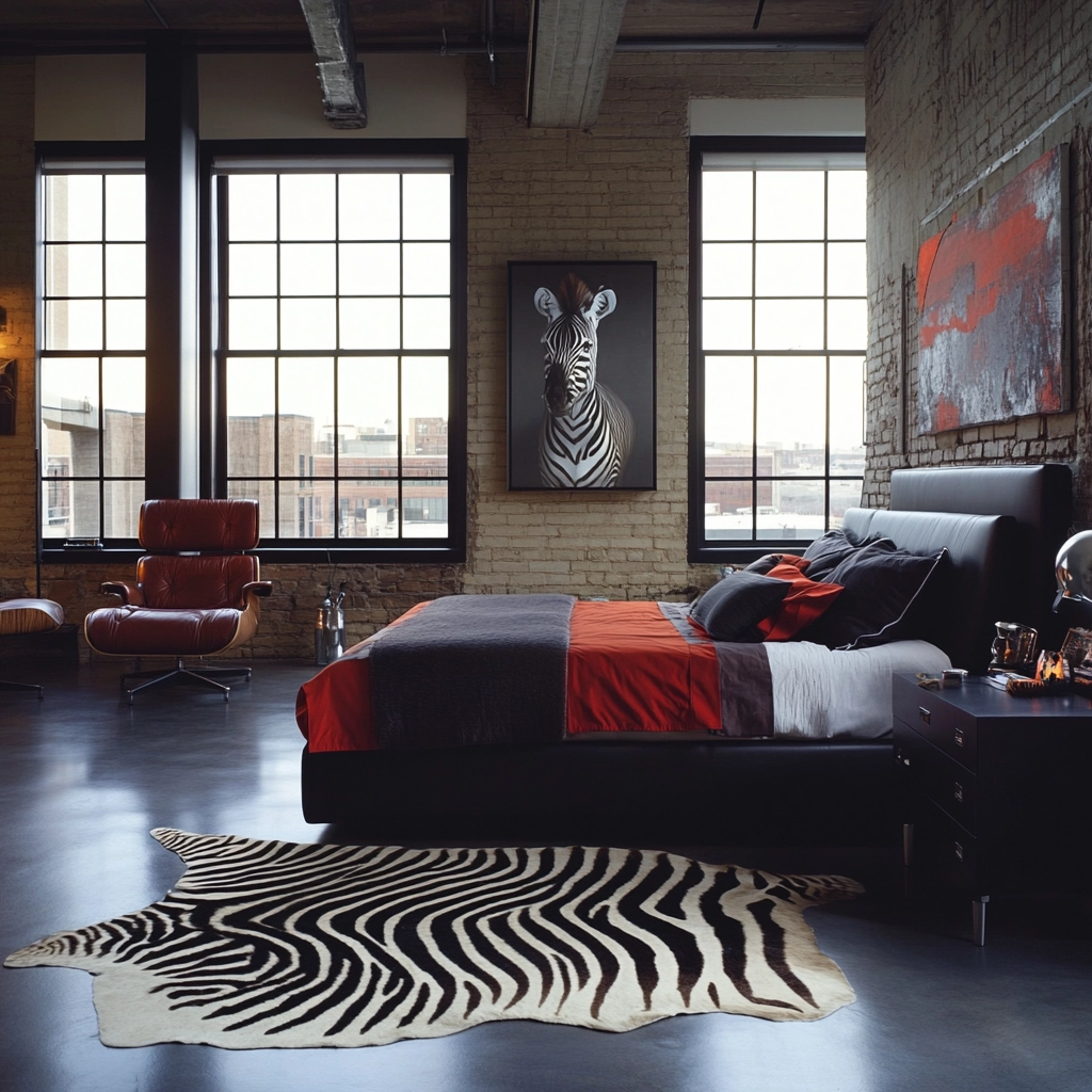zebra rug bedroom 77