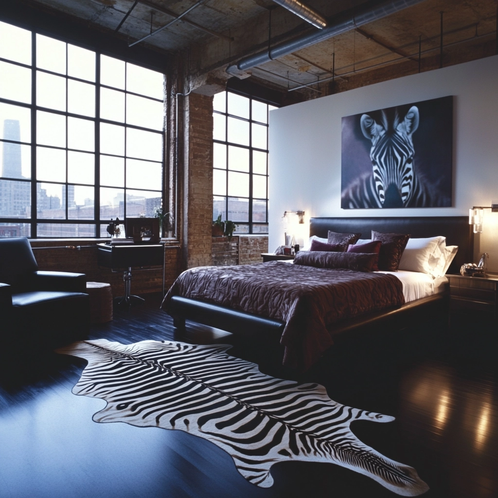 zebra rug bedroom 78
