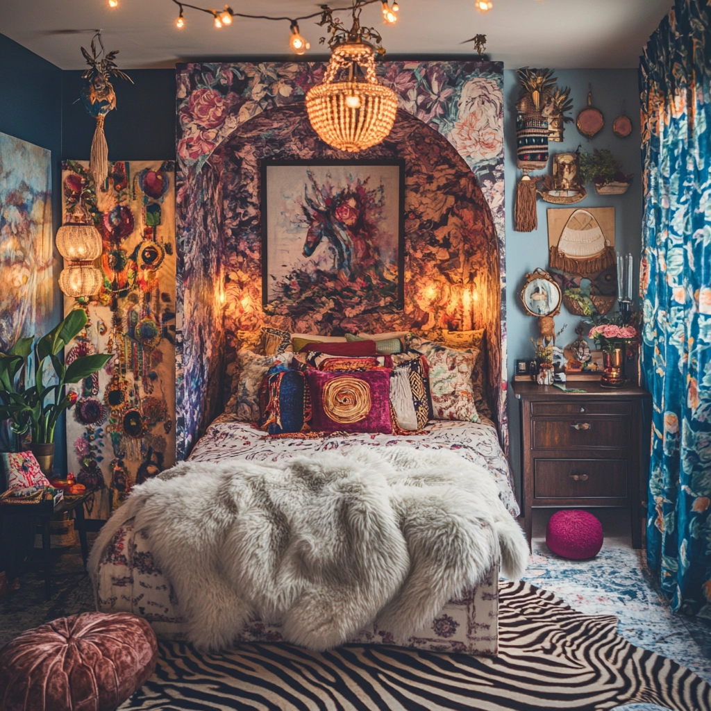 zebra rug bedroom 8